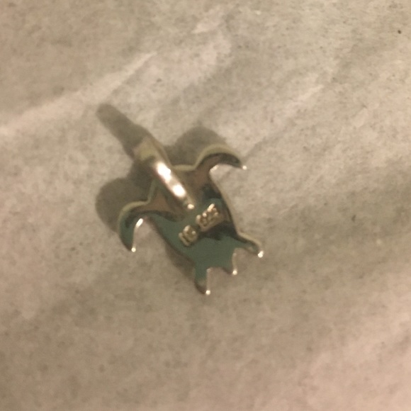 Blue opal sterling silver sea turtle pendant - Picture 2 of 2